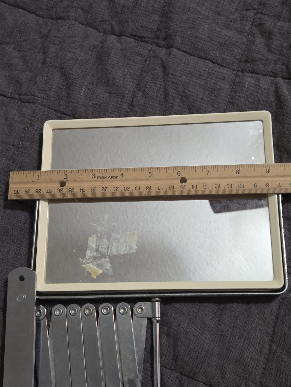 Vintage MCM Scissor Accordion Wall Mounted 2 Sided Magnifying Mirror - Picture 6 of 13